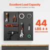 VEVOR Metal Pegboard Panels, 24" x 12" Pegboard, 2 Panels, Heavy Duty Peg Board Wall Organizer with Accessories, Black - 3 of 4