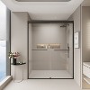 NicBex Shower Door 72"H Semi-frameless Double Bypass Sliding Shower Door with 1/4" (6mm) Tempered Glass for Walk-in Shower for Bathroom - 4 of 4