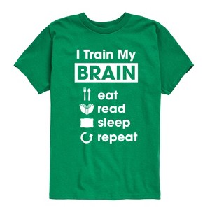 Boys' - Instant Message - I Train My Brain Short Sleeve Graphic T-Shirt - 1 of 4