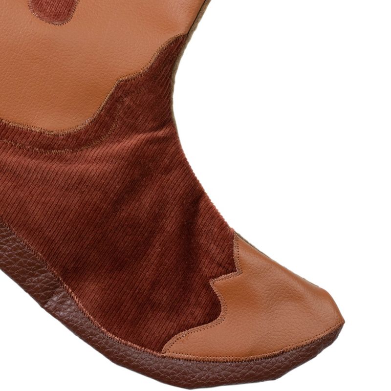Northlight 18.5-Inch Beige and Brown Corduroy Cowboy Boot Christmas Stocking, 5 of 7