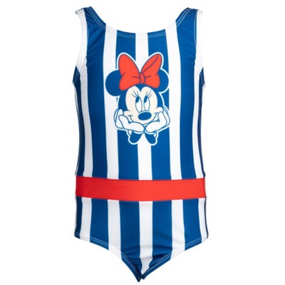 Mickey Mouse & Friends Minnie Mouse Little Girls One-Piece Bathing Suit Blue 6