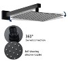 PAGED Shower Faucet Set Wall Mounted Rain Shower Head with 10" Rainfall Shower Head and Handheld Shower Faucet for Bathroom, Restroom - 4 of 4