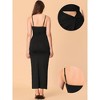 Allegra K Women's Maxi Spaghetti Strap Cut Out Twist Front Pencil Split Club Party Long Dress - image 2 of 4