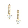 Junior Jewels 14K Gold Over Sterling Silver Children's Heart Dangle Earrings - 3 of 3