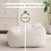 Itopfox Square Stuffed Pouf Ottoman, Corduroy Poufs with Foam Chunk Filling, Furry and Fluffy Foot Stool Storage Ottoman, Floor Poufs Foot Rest - 4 of 4