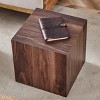 Coolbibla Modern Square Cube Solid Wood MDF Coffee Table,Wood Corner End Table for Living Room,Bedroom,Luxury Coffee Side Table - 2 of 4