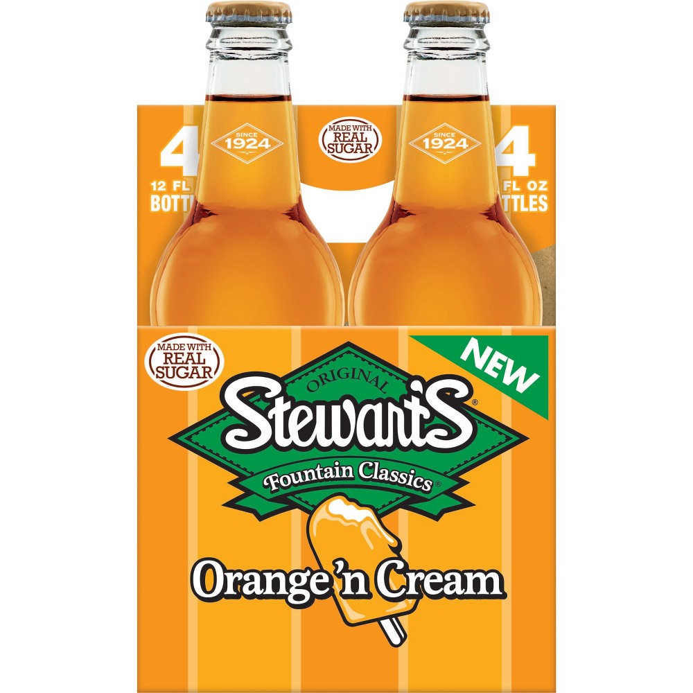 UPC 098794000191 product image for Stewart's Orange 'n Cream Made with Sugar - 4pk/12 fl oz Glass Bottles | upcitemdb.com