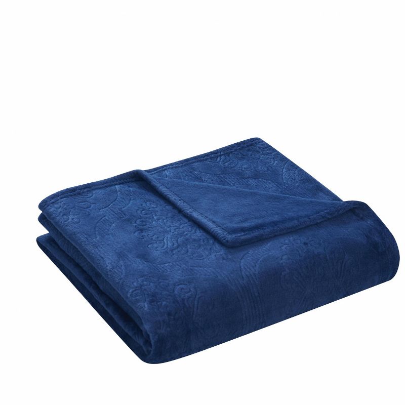 Kate Aurora Ultra Soft & Plush Ogee Damask Fleece Throw Blanket Covers - 50 in. W x 60 in. L, 4 of 6