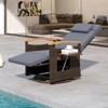 Tangkula Set Of 2 Patio Rattan 360° Swivel Recliner Chair Wicker Lounge Chair w/Adjustable Backrest & Footrest Reclining Seat w/Flip Side Table - 3 of 4