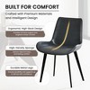 WJSHome Modern Dining Chairs Set of 2, PU Leather Accent Chairs Waterproof Kitchen & Dining Room Chairs with Comfortable Sponge Seat and Metal Legs - 3 of 4