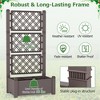 Tangkula Raised Garden Bed w/ 3-Height Trellis Self-Watering Standing Planter Box Lattice Panels - 4 of 4