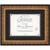 PosterPalooza | Gold Diploma Frame, Acid-Free Black Mat, UV Acrylic, Backing, and Hanging Hardware - 2 of 4