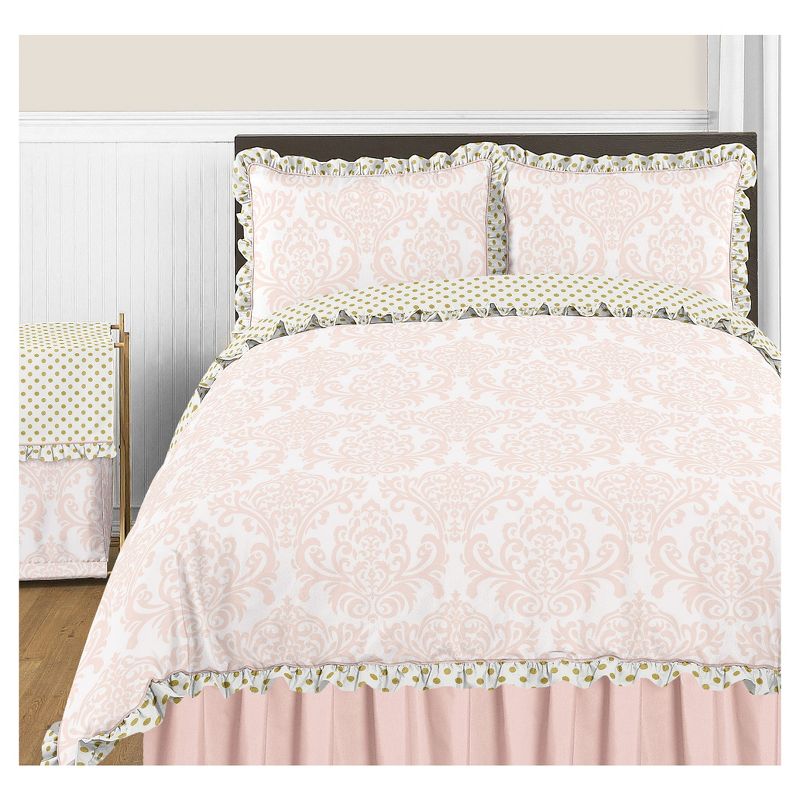 3pc Amelia Full/Queen Kids&#39; Comforter Bedding Set Pink and Gold - Sweet Jojo Designs, 1 of 7