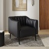 Carsten Industry 30" Wide Faux Leather Chair with Metal Leg| HULALA HOME - 3 of 4