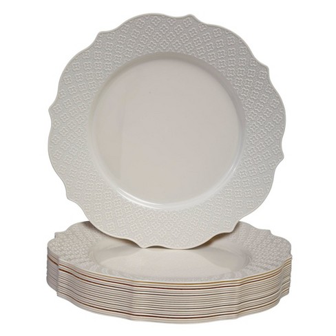 Ivory and 2024 gold plastic plates