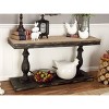 Vintage Wood Console Table Black - Olivia & May: Sturdy Foyer Table, Fixed Shelf - 2 of 3