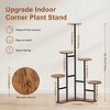 Unique Bargains Living Room Balcony Patio Garden Corner L-shaped Metal Plant Stand 6 Tiers - 3 of 4