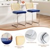 FURNIinspire Dining Chair, Counter Height Bar Stools Set of 2, Bar Chairs and Stools, Armless, Ideal for Kitchen Islands, Blue, 18.9"*17.7"*37.4" - 4 of 4