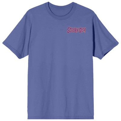 Scooby Doo Scooby and Shaggy With Logo Men's Periwinkle Short Sleeve Tee