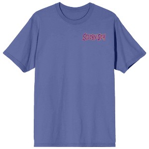 Scooby Doo Scooby and Shaggy With Logo Men's Periwinkle Short Sleeve Tee - 1 of 4