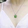 Maya's Grace Birthstone Paw Print Pendant Necklace, Rhinestone Gemstone, Pendant Necklace for Women - 3 of 4