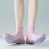 Anna-Kaci Women's Grip Ankle Socks 3-Pack with Heart Embroidery and Anti-Slip Soles for Yoga and Indoor Use - 4 of 4