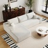 107" Cloud Plush Corduroy Modular L-Shaped Sectional Sofa with Left Chaise, Floor Design, No Assembly - 3 of 4