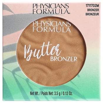 PhysiciansFormula Butter Bronzer Mini - Bronze - 0.12oz: Murumuru Infused, Radiant Glow, Soft-Focus Pigments