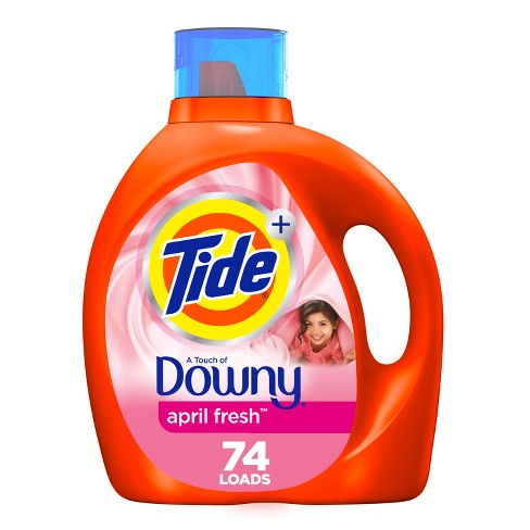 Tide Plus Downy High Efficiency Liquid Laundry Detergent - April Fresh -  115 Fl Oz : Target