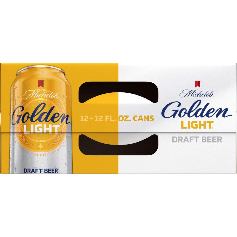 Michelob Golden Light Draft Beer - 12pk/12 fl oz Cans, 4 of 8