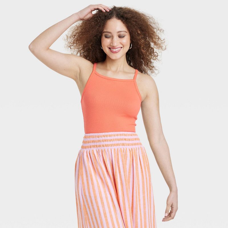  Women's Slim Fit Knit Tank Top - A New Day™, 1 of 7
