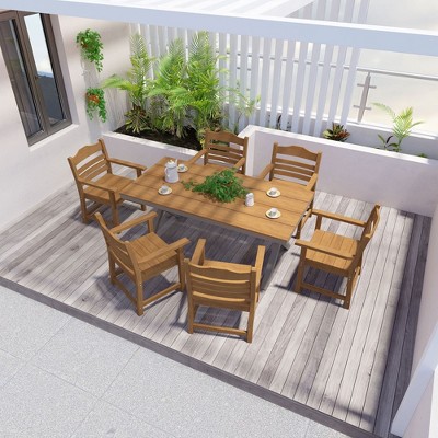 70.87 Inch Rectangular Dining Table For 6-8 Person, All-weather Lightweight Dinning Table With X-shape Aluminum Leg