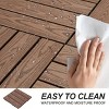DOMETOUR Wood Plastic Composite Deck Tiles, 20pcs, 12x12in Light Coffee, DIY, Weatherproof, Indoor/Outdoor, Ideal for Patios, Balconies, Decks - 4 of 4