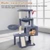 Cat Tree with Cat Condo and Two Hammocks, Cat Tree with Scratching Posts and Scratching Pads, Cat Tower - 4 of 4