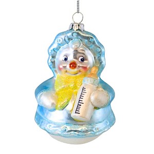 Craftoutlet.Com 3.75 In Baby Snowgirl Baby Bottle Bonnet Tree Ornaments - 1 of 3