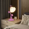 YIYIBYUS Pink Modern Flower Shaped Table Lamp with Acrylic Shade for Bedroom - 2 of 4