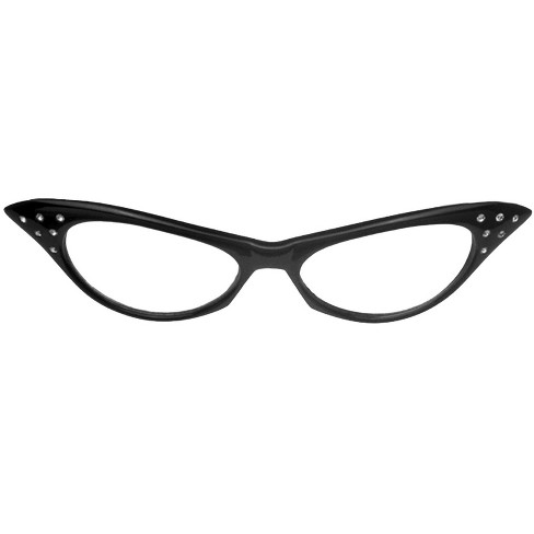 Halloweencostumes.com Women Women's 50s Black Frame Glasses, Black