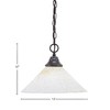 Toltec Lighting Any 1 - Light Pendant in  Dark Granite with 12" Gold Ice Shade - 2 of 2