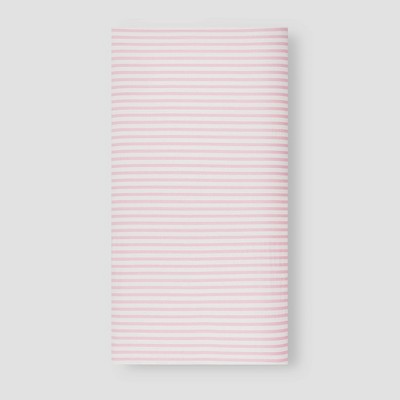 Image of Layette by Monica + Andy Fitted Crib Sheet - Pink Stripes