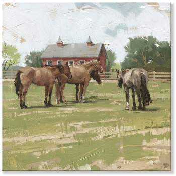 Sullivans Darren Gygi Horses & Barn Giclee Wall Art, Gallery Wrapped, Handcrafted in USA, Wall Art, Wall Decor, Home Décor, Handed Painted