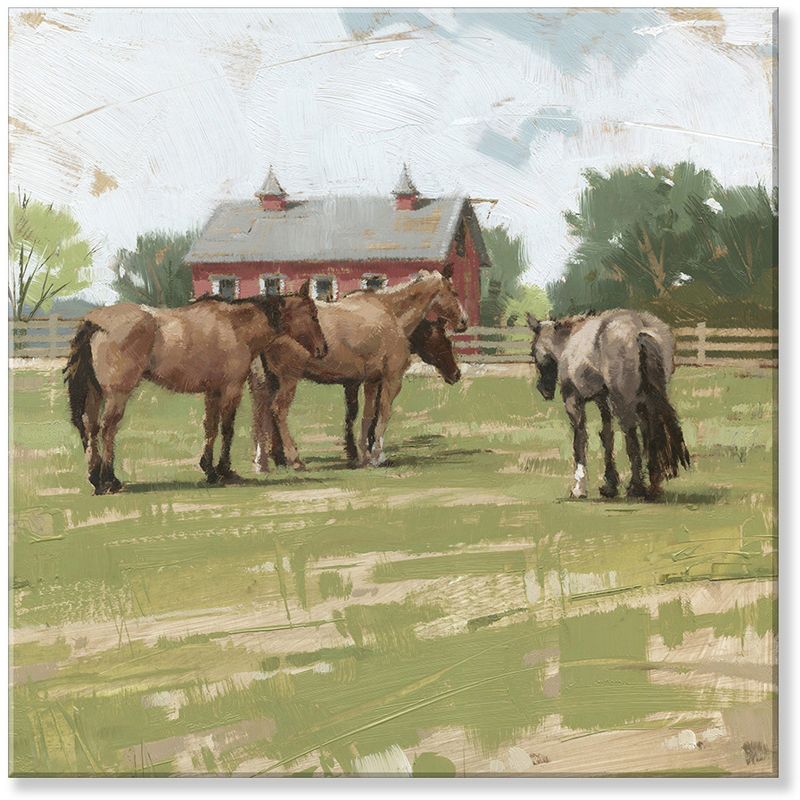 Sullivans Darren Gygi Horses & Barn Giclee Wall Art, Gallery Wrapped, Handcrafted in USA, Wall Art, Wall Decor, Home Décor, Handed Painted, 1 of 4