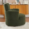 Vynxaria 360° Swivel Chair Upholstered Accent Barrel Chair Swivel Round Sofa Chair with Adjustable Headrest for Living Room,Green - 4 of 4
