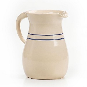 Martinez Pottery Heritage Blue Stripe Stoneware Pitcher - 1 of 1