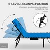 PAGED Folding Chaise Lounge Portable Lounge Chair Outdoor with 4-Position Reclining Back for Camping, Beach, Party, Picnics, Patio - 3 of 4