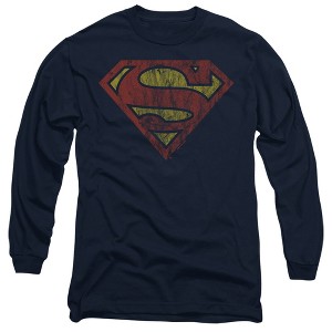 Men’s Superman - Logo Vintage Long Sleeve T-Shirt - 1 of 4
