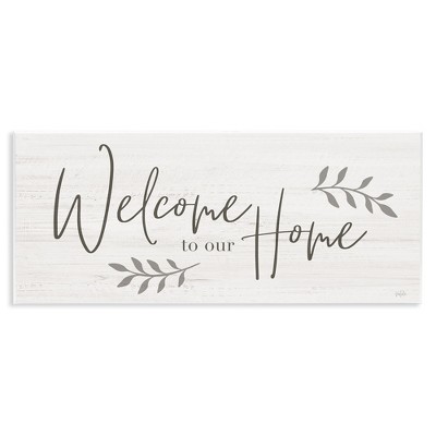 Stupell Industries Welcome To Our Home Country Sign, 17" x 7"