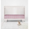 Bacati - Pink Quatrofoile Printed 100 percent Cotton Universal Baby US Standard Crib or Toddler Bed Fitted Sheet - 4 of 4
