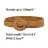 INSPIRE CHIC Women's PU Leather Braided Skinny Pin Buckle Waist Belt - 3 of 4