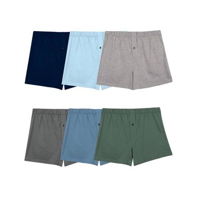TIME HOLLOW Tag-Free Moisture Wicking Boxer Shorts