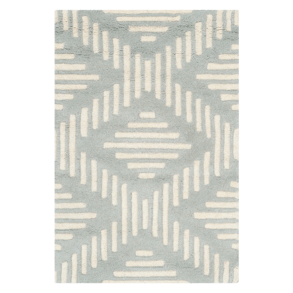 2'x3' Becky Geometric Tufted Accent Rug Gray/Ivory - Safavieh